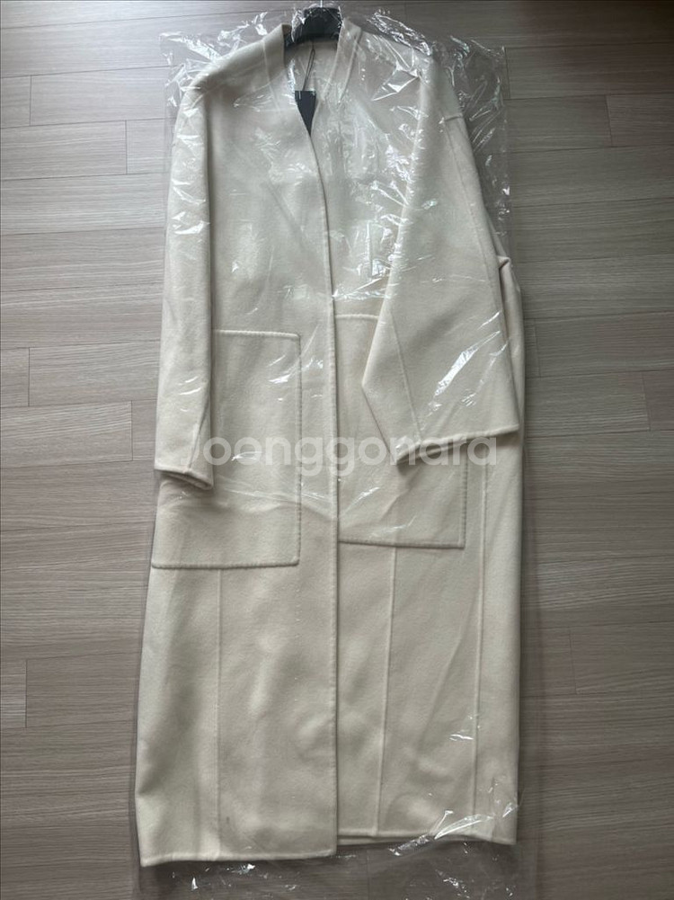 시스템 노카라 캐시미어 코트/사이즈 66 바배 실사있음--6