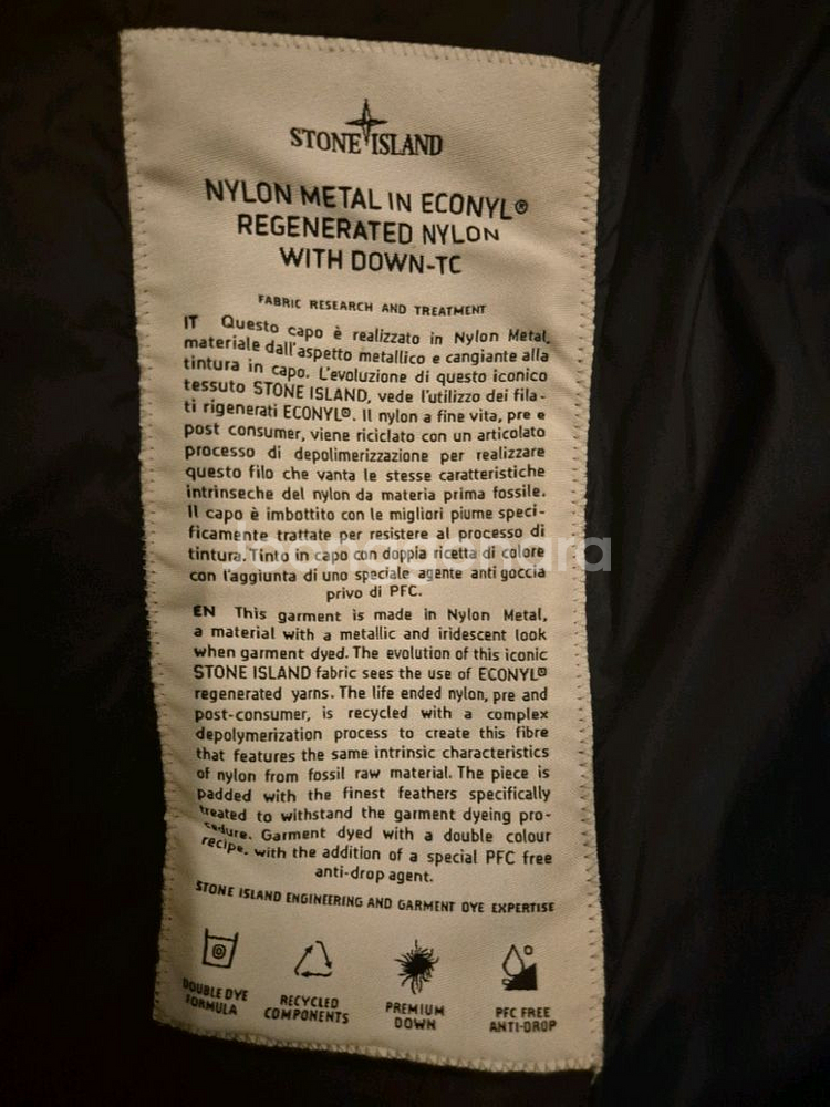 스톤아일랜드 22FW 나일론메탈 패딩 블랙 백화점정품M--5
