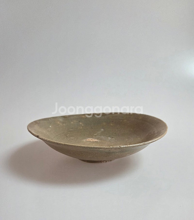고미술품 고려시대 전기 황청자 접시--0