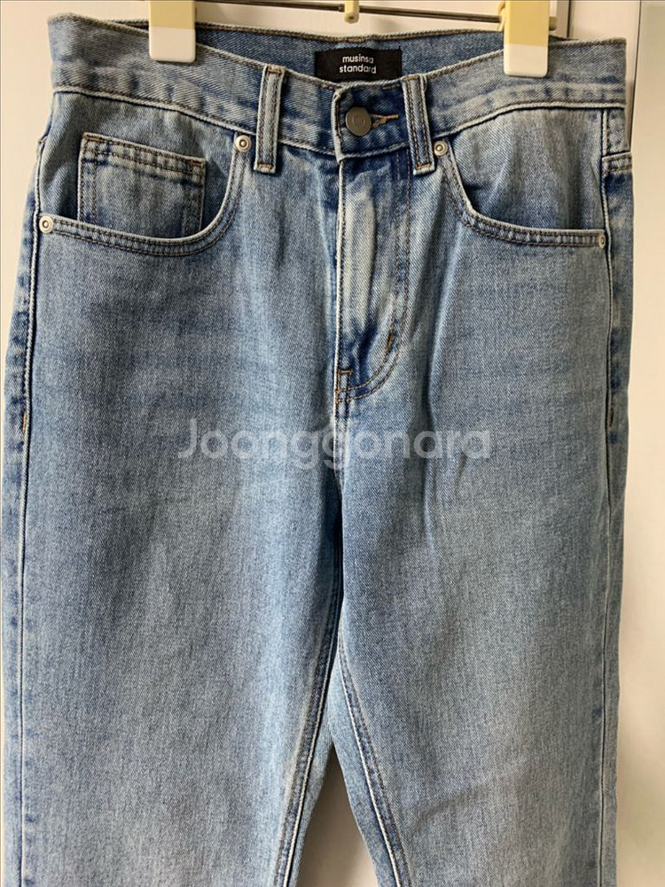 무탠다드 세미 부츠 컷 데님 팬츠라이트 인디고 26사이즈판매--2