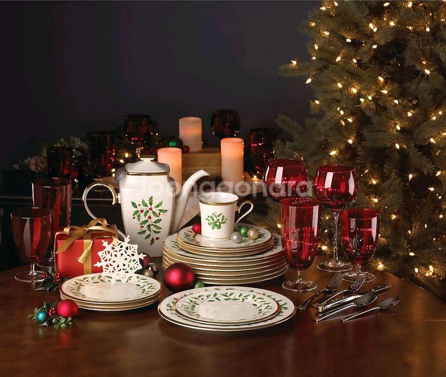 레녹스 홀리데이 크리스마스 그릇 세트--1