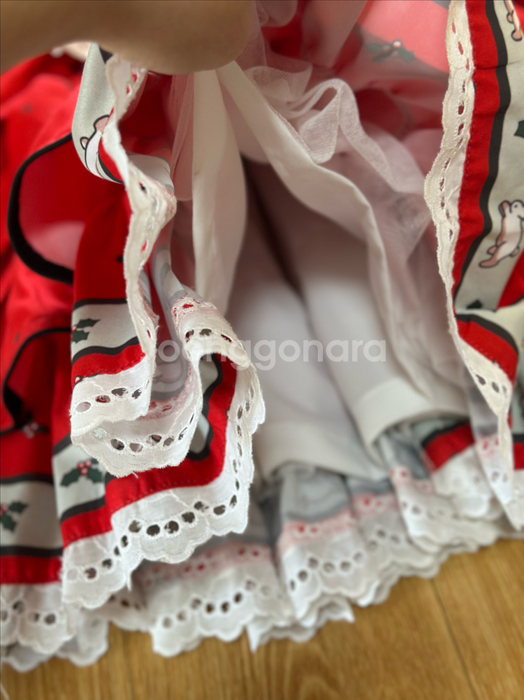 여아 원피스 90 아기 핸드메이드 드레스 핸메 킹덤 스리스마크 원피스 90사이즈--3