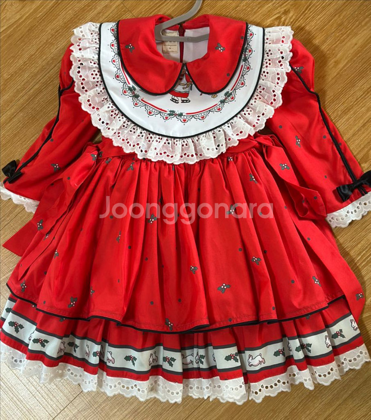 여아 원피스 90 아기 핸드메이드 드레스 핸메 킹덤 스리스마크 원피스 90사이즈--0