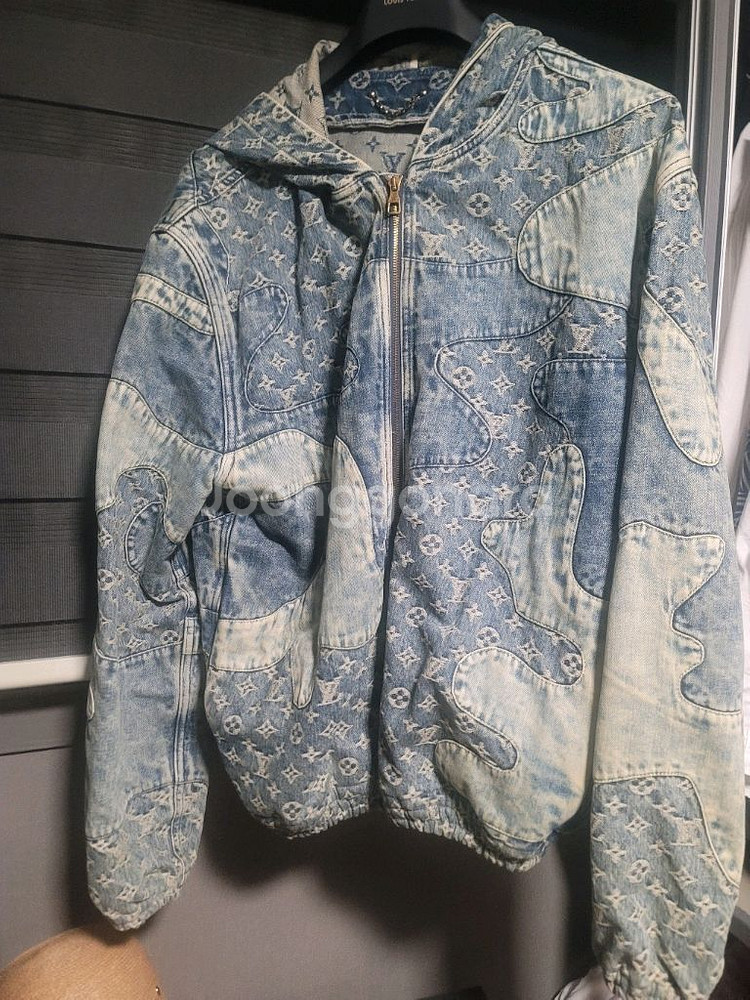 루이비통 니고 데님 후드 자켓--1