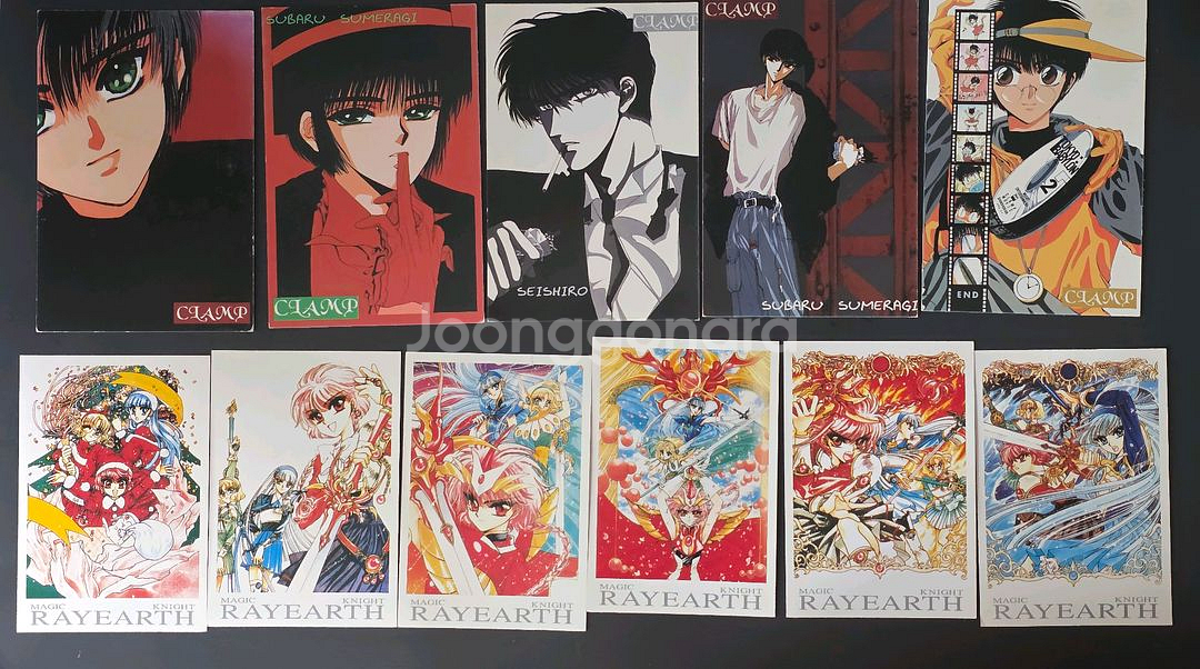 (일괄) 고전엽서 X 천사금렵구 레이어스 스바루 등--2