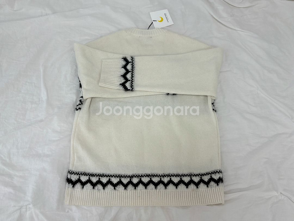 럭키슈에뜨 슈에띠즈 노르딕 패턴 니트 풀오버 아이보리--5