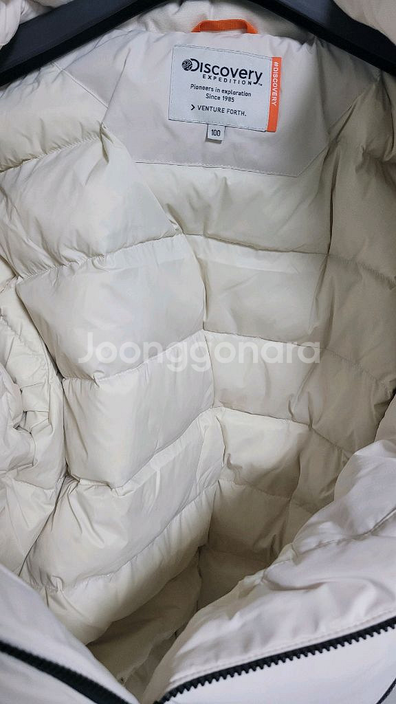 새상품)디스커버리 공용 유러피안 다운 숏패딩 100 L--7