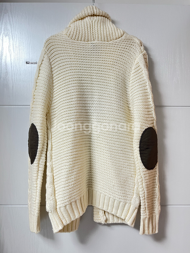 (F) 꽈배기 울 니트 가디건 한번 착용--2