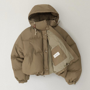 낫띵리튼 페블 크롭 푸퍼 패딩 베이지