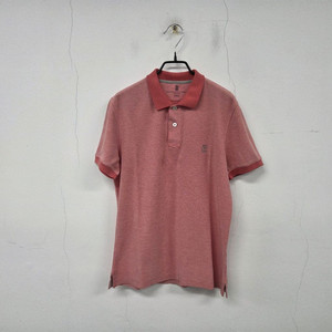 브루넬로쿠치넬리 매장판 로고 남성 반팔 티셔츠 폴로 카라티 M 핑크