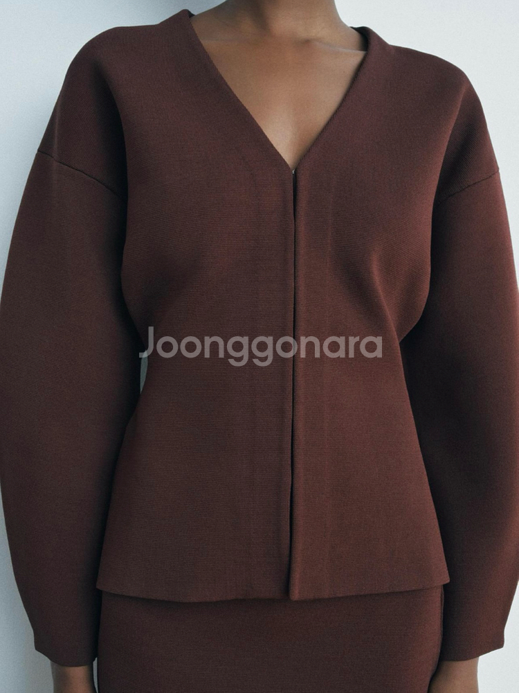 (F) 자라 버클 라인 가디건 소라 한번 잠시 착용--3