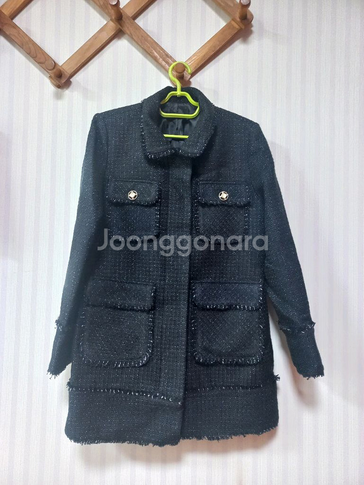 soo 검정 트위드스타일 자켓--0
