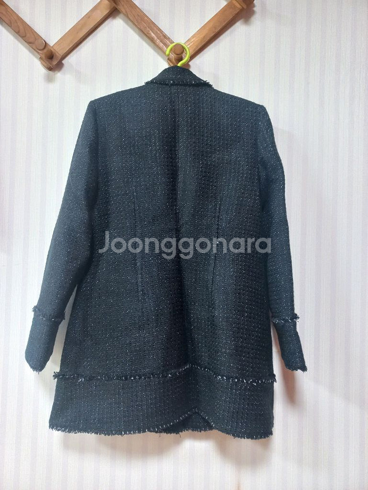 soo 검정 트위드스타일 자켓--1