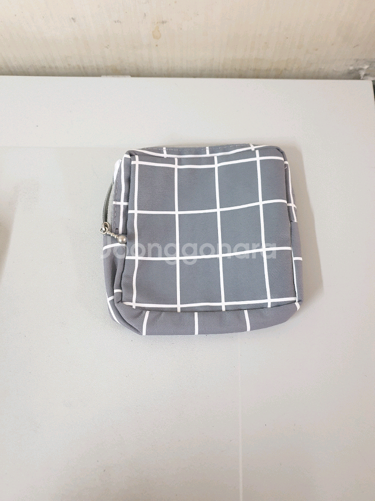 새것 체크파우치 파우치 집업--0