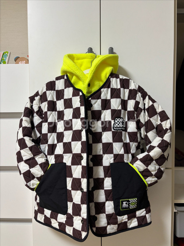 히로 체커 리버시블 점퍼 (+후드티 130사이즈)--0
