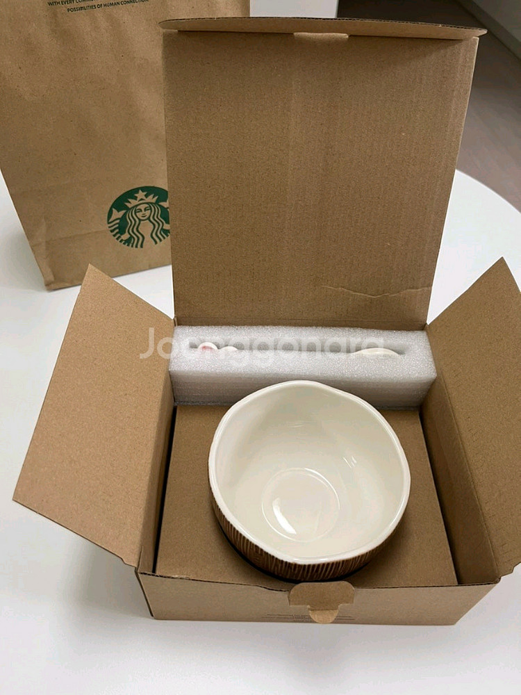 스타벅스 알로하 코코넛 디저트볼&스푼 세트--0