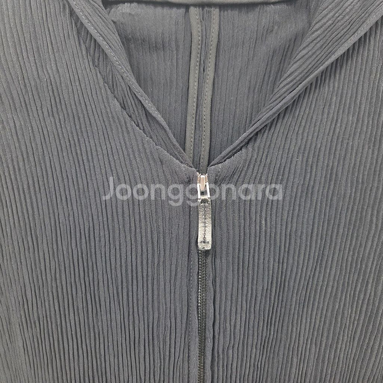 구호 25 신상 크링클 후드 집업 여성 플리츠 자켓 M 블랙--2