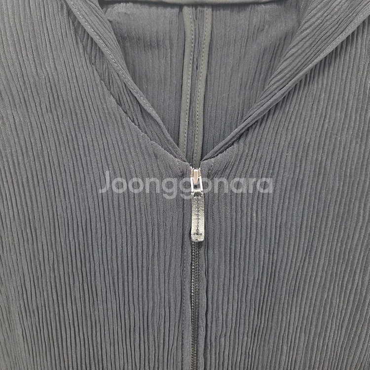 구호 25 신상 크링클 후드 집업 여성 플리츠 자켓 M 블랙--11