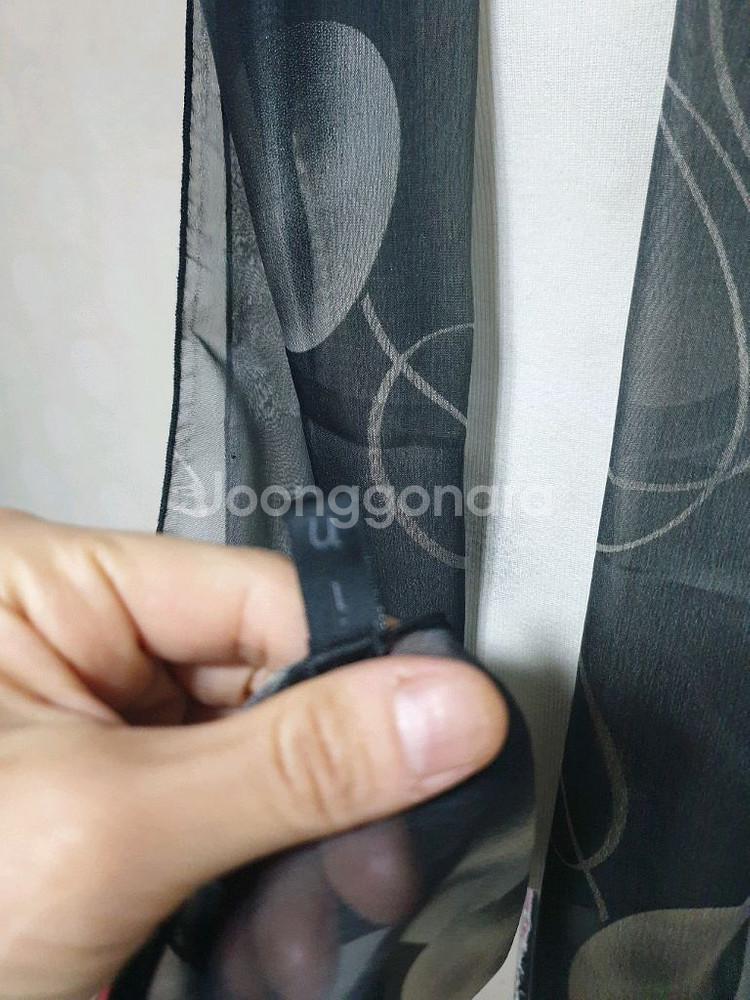 블랙스카프 블랙머플러 얇은스카프 얇은머플러--2