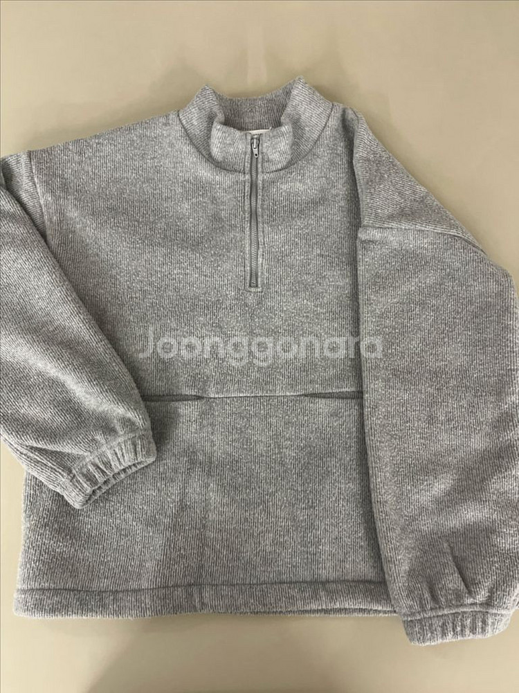 동그라미마켓 기모 하프 집업 그레이 J3--0