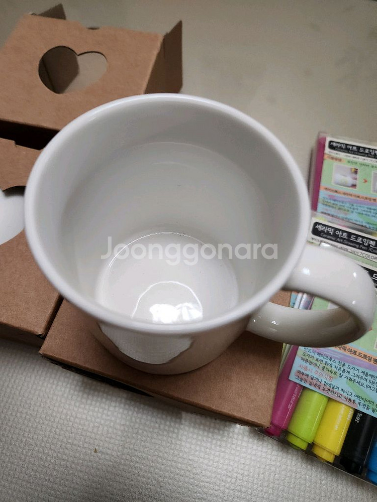 세라믹 아트 드로잉 펜 세트와 머그컵 3개 새상품--2