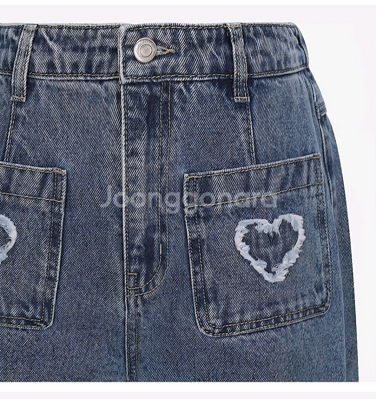 써스데이아일랜드 하트 포인트 데님 팬츠 새옷--5