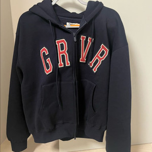그로브 기모 후드집업 네이비