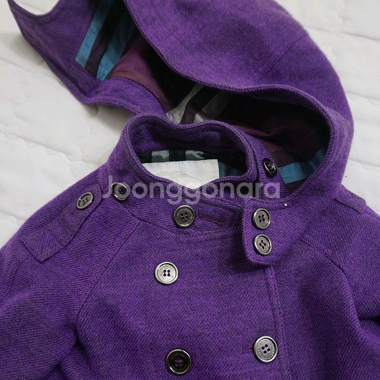 버버리 매장판 여아 3y 후드 모직 코트 자켓 사랑봉봉--3