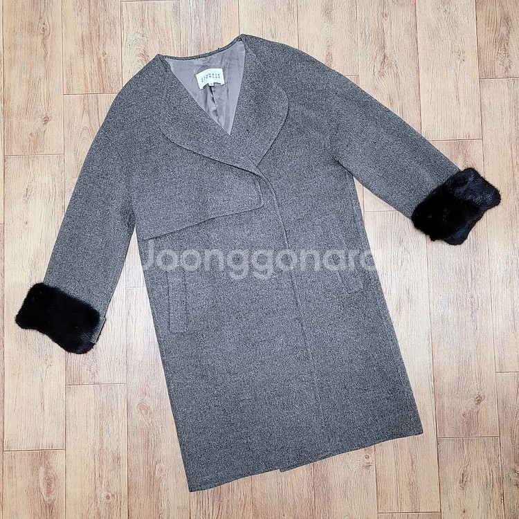 끌로디피에로(claudie pierlot) 밍크퍼 캐시울코트 55--0