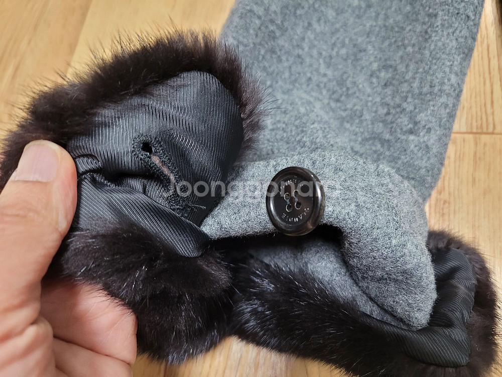 끌로디피에로(claudie pierlot) 밍크퍼 캐시울코트 55--4