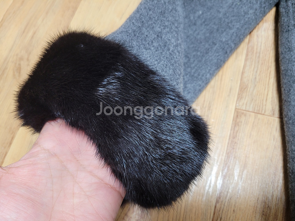 끌로디피에로(claudie pierlot) 밍크퍼 캐시울코트 55--3