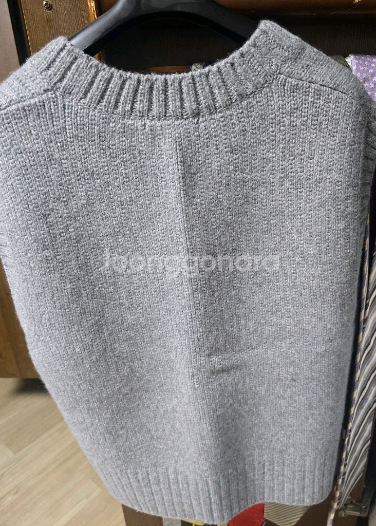 sjsj알파카 블렌드 유넥 슬릿 니트 베스트 90--2