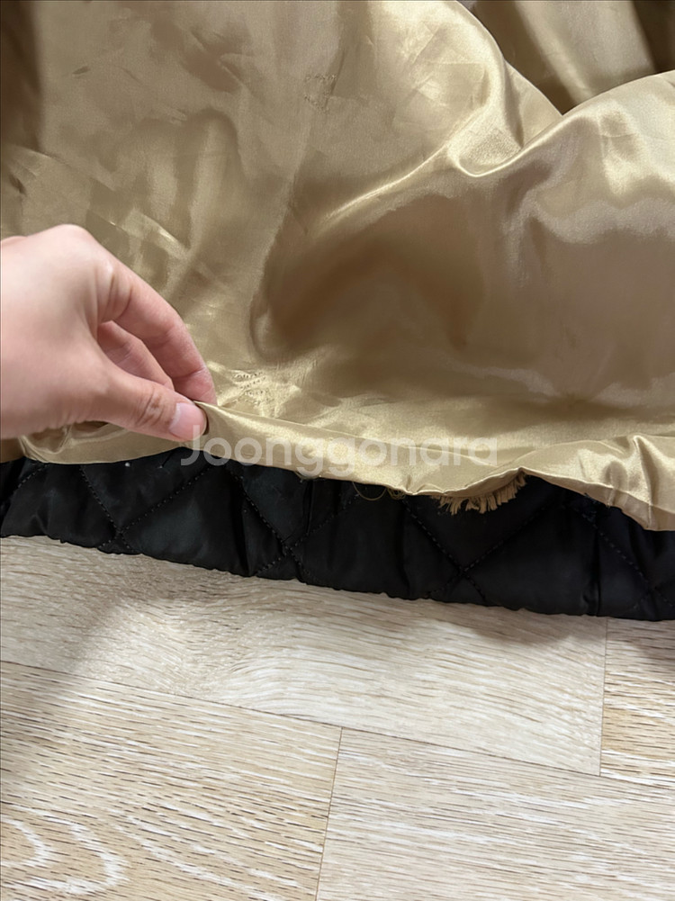 한섬 system 시스템 퀄팅 벨티드 트렌치 코트--3