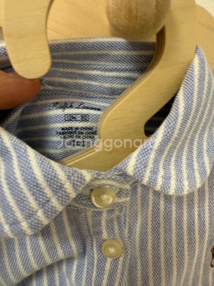 폴로 랄프로렌 베이비 스트라이프 셔츠 원피스(12m)--1