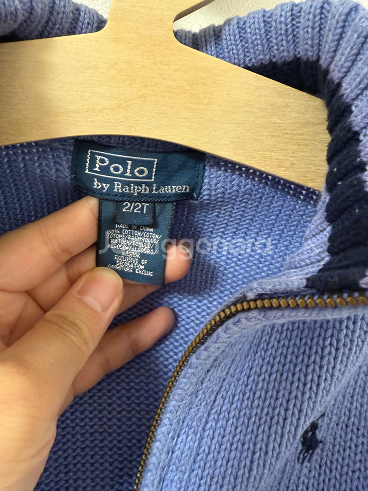 폴로 랄프로렌 아동 니트 집업 가디건(2y)--2