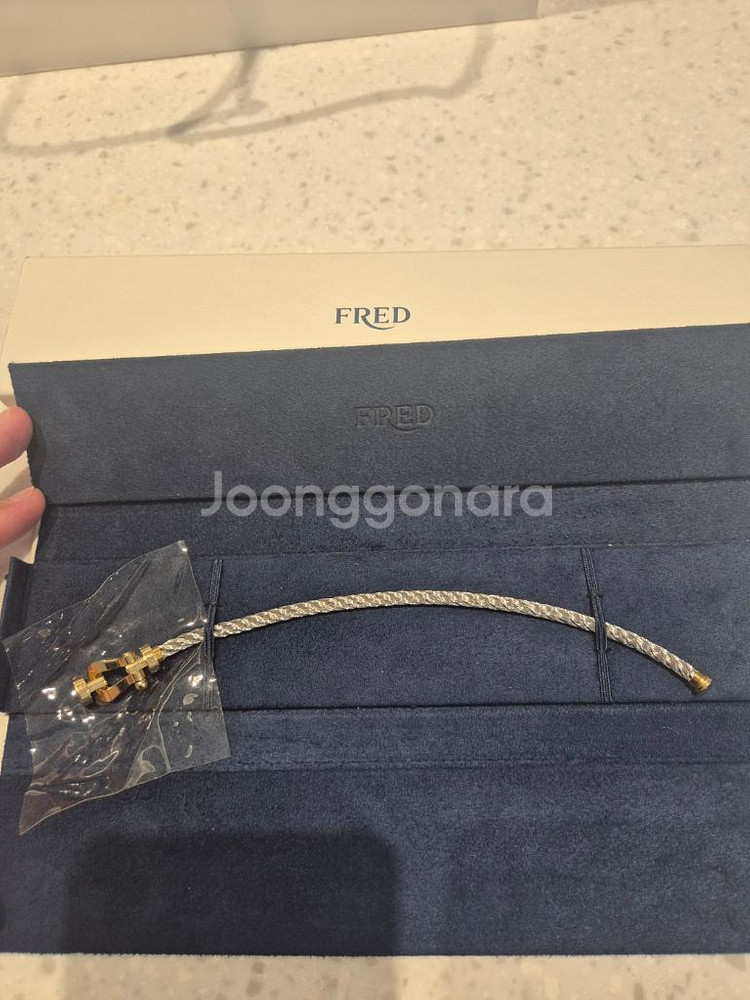 프레드 팔찌 라지 옐로우골드 18호--3