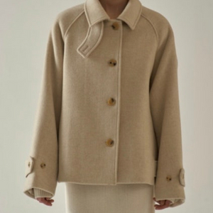 파사드패턴 하프코트 오트밀 M