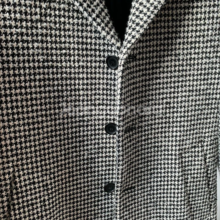 (M) 산드로옴므 남자 하운드투스 헤링본 울 코트--3