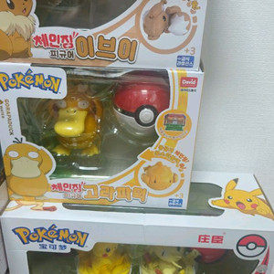 포켓몬 체인지 고라파덕 이브이 냐옹이 3개팝니다