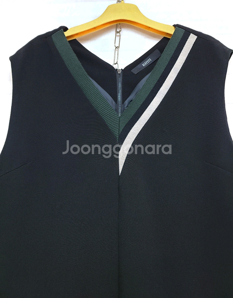 블루페페> 브이넥 조끼 롱원피스--1