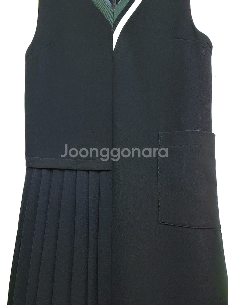 블루페페> 브이넥 조끼 롱원피스--2