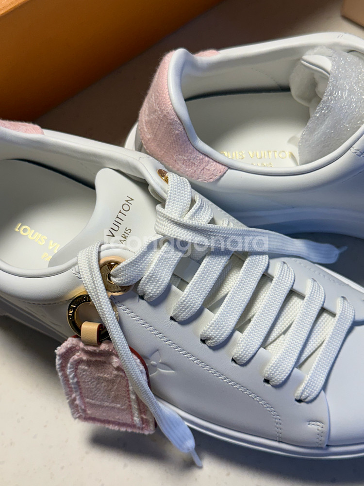 25SS 루이비통 타임아웃 스니커즈 37사이즈 핑크--3