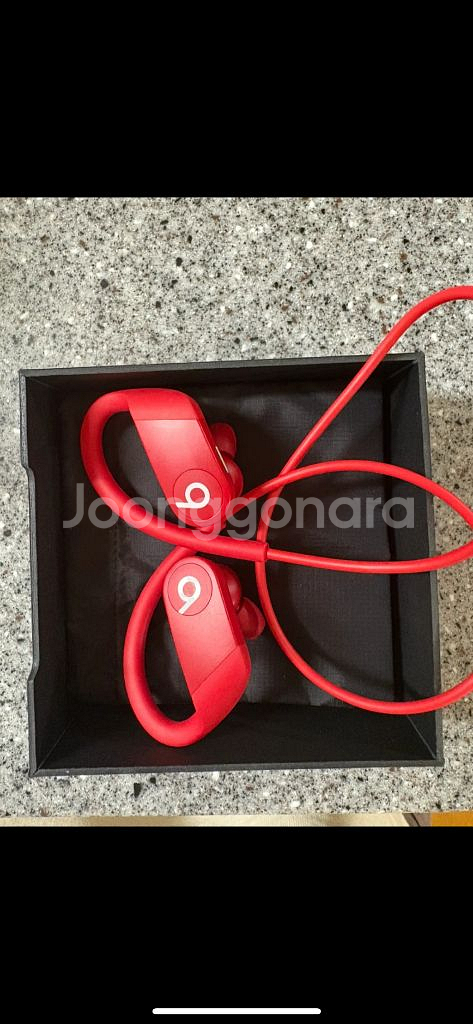 (새상품)Beats 파워비츠 블루투스 이어폰 레드 러닝용--6