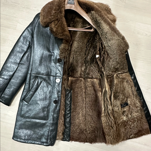 베르사체 양털 가죽 코트