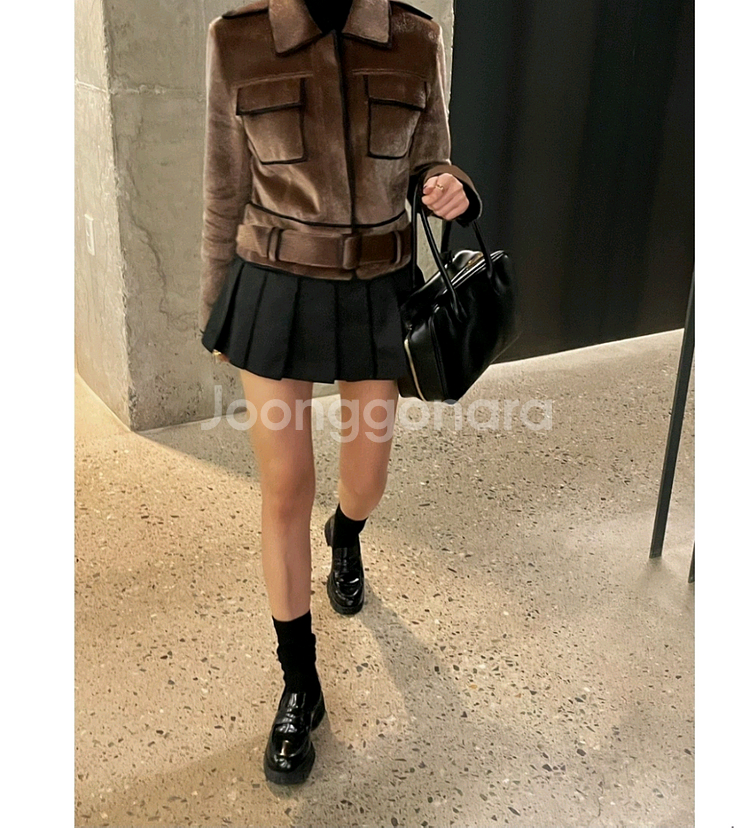 아상블라주 송치자켓--1