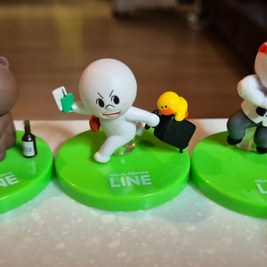 라인 캐릭터 피규어 3종 세트
