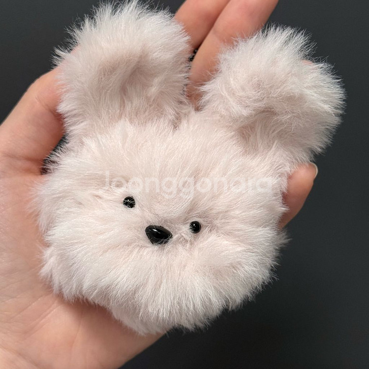 토끼얼굴 모루인형키링--2