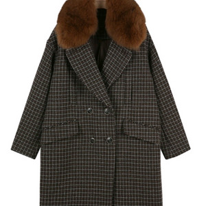 써스데이아일랜드 폭스퍼 체크코트 일반택포 9.5