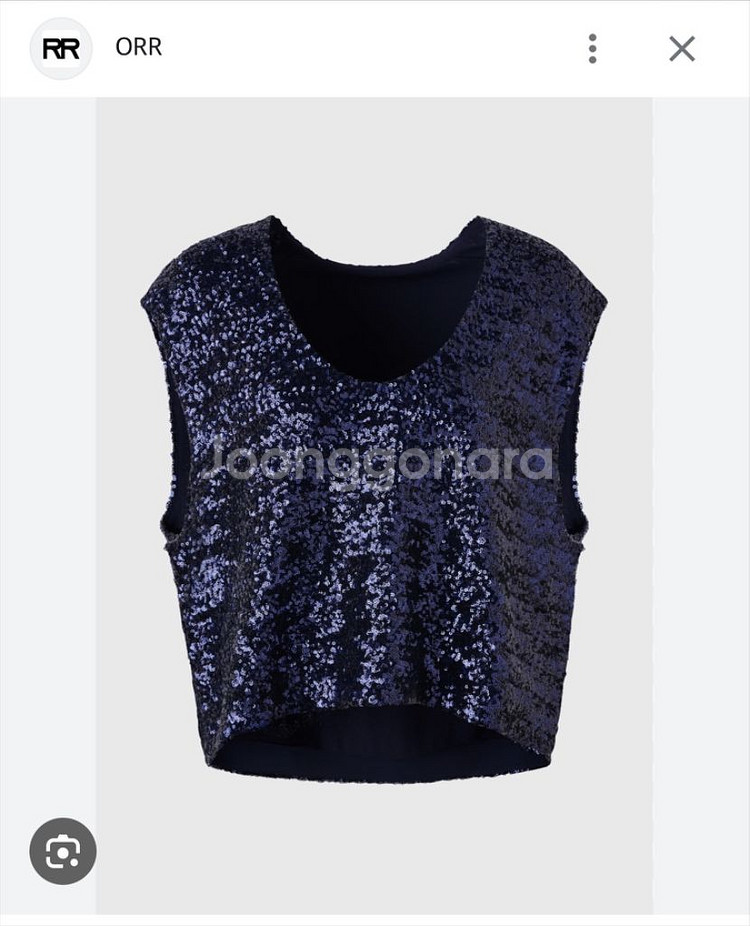 오르 orr 스팽글 레이어드 베스트 블랙--0