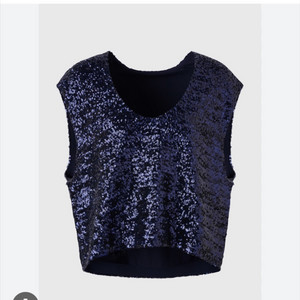 오르 orr 스팽글 레이어드 베스트 블랙